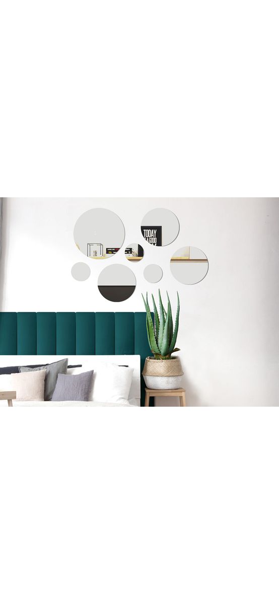 Set 7 oglinzi acrilice rotunde pentru perete