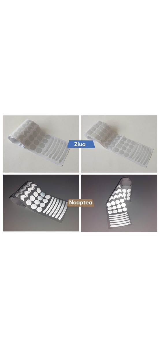 Set 75 stickere reflectorizante Honeycomb pentru îmbunătățirea vizibilității rutiere