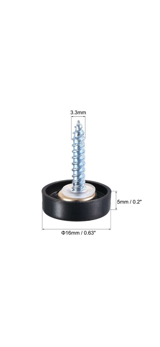 Set din 4 șuruburi cu capac cromat, negru,  pentru plăci acrilice sau oglinzi, diametru cap 16mm