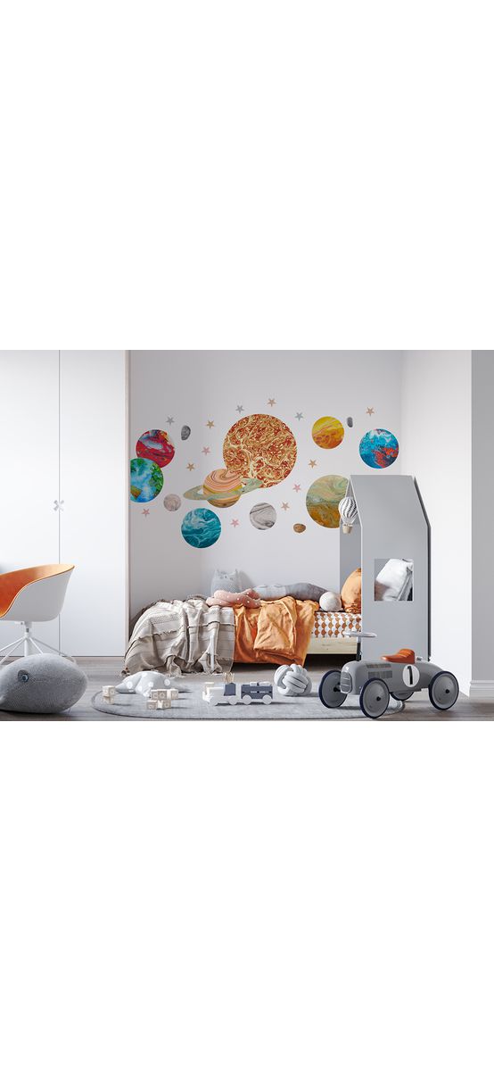 Set stickere cu planete, planșă 133 x 120 cm
