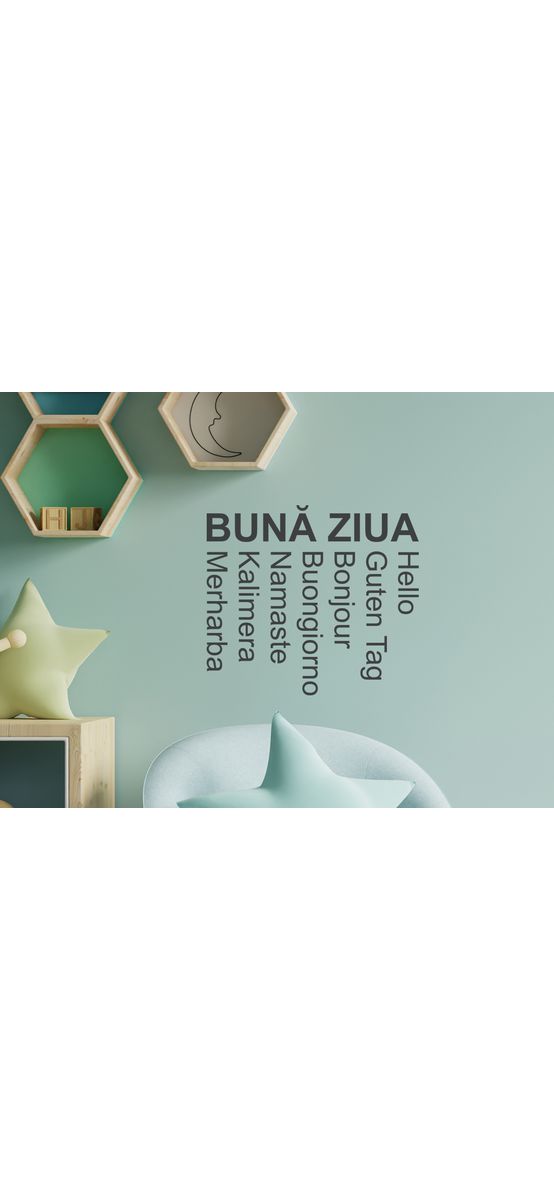 Sticker Bună ziua, Folina, negru