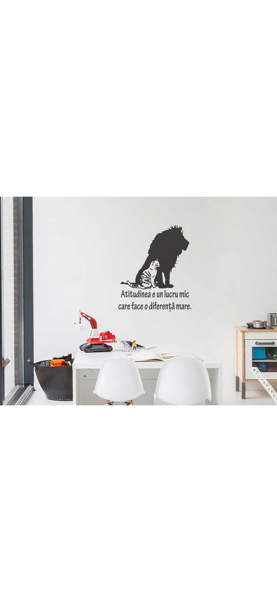 Sticker motivaţional Atitudine, Folina, negru, 90 cm
