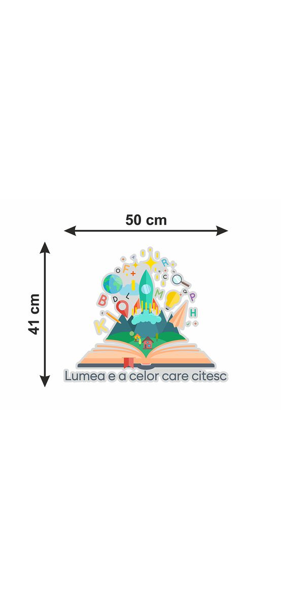 Sticker cu citat Rick Holland, Folina, colorat, 50x41 cm, racletă de aplicare inclusă