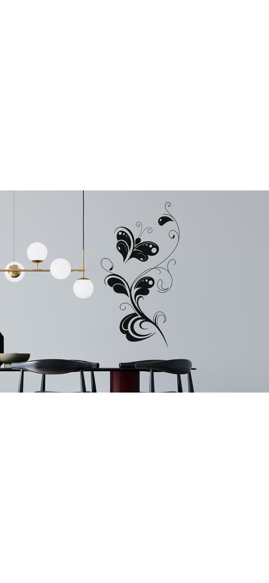 Sticker decorativ, Folina, model fluture stilizat, 120x65cm