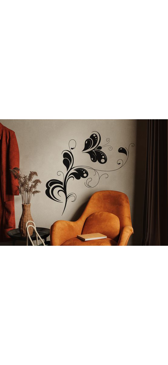 Sticker decorativ, Folina, model fluture stilizat, 120x65cm