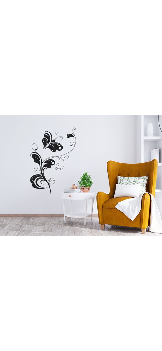 Sticker decorativ, Folina, model fluture stilizat, 120x65cm