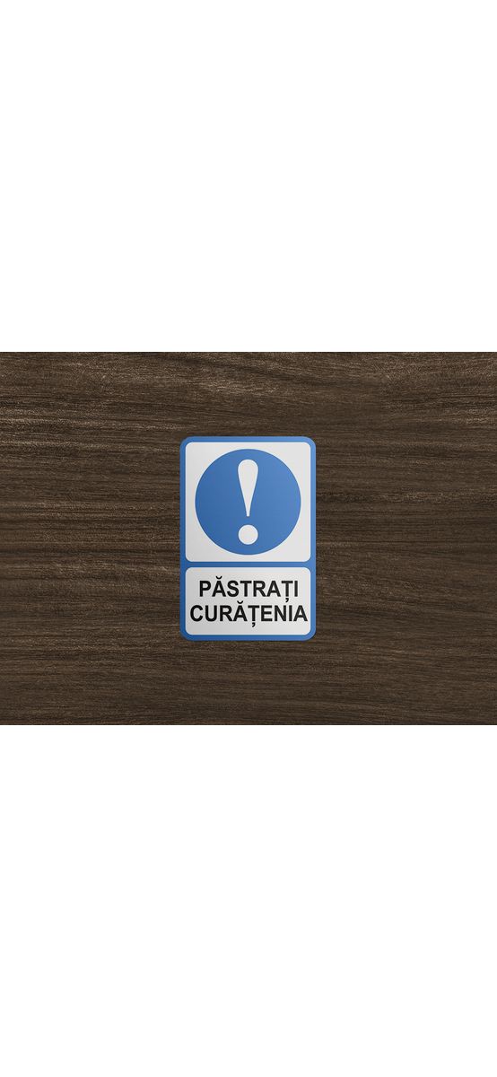Sticker avertizare personalizat, Folina, albastru, 30x20 cm