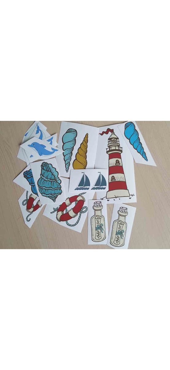 Sticker elemente marine vintage