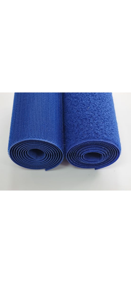 Set bandă arici, Velcro fără adeziv, benzi Hook and Loop, set bandă cu scai și puf ideală pentru cusut, role cu lățimea de 10cm - culoarea albastră