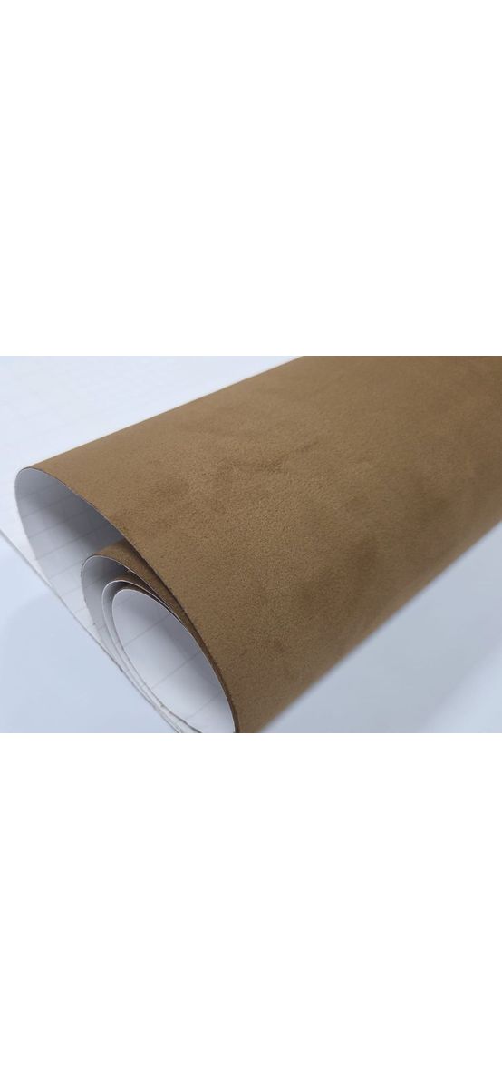 Material autoadeziv imitație piele întoarsă maro (Suedette), lățime 152 cm, se vinde la metru liniar