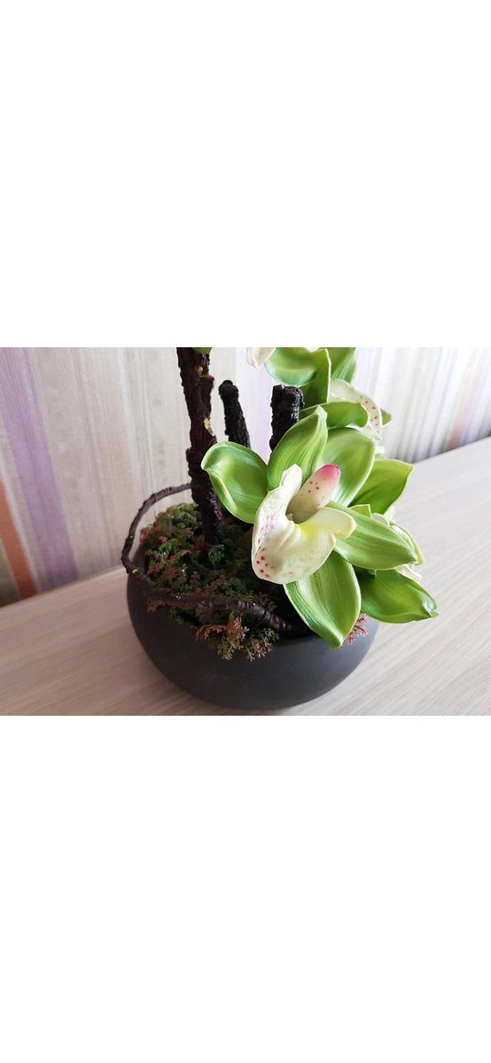 Aranjament flori artificiale Orhidee verde