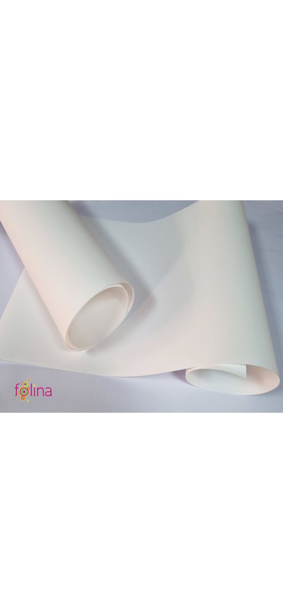 Folie PVC rigid alb mat, Aslan N22, fără adeziv, rolă de 123x200 cm