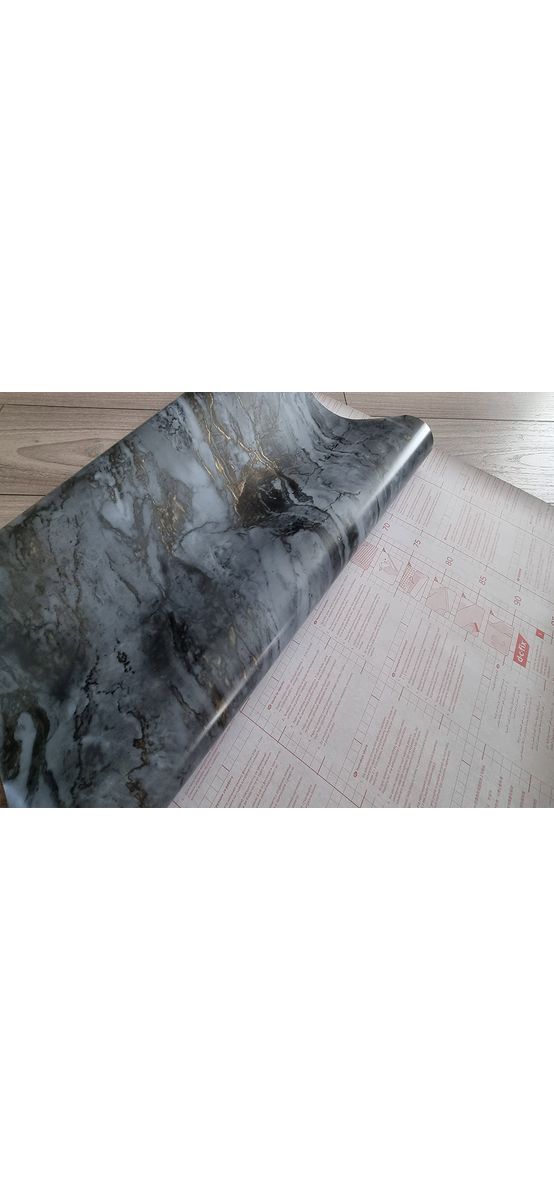 Autocolant mobilă imitaţie marmură Romeo Gold, d-c-fix, rolă de 67x500 cm, cu racletă şi cutter