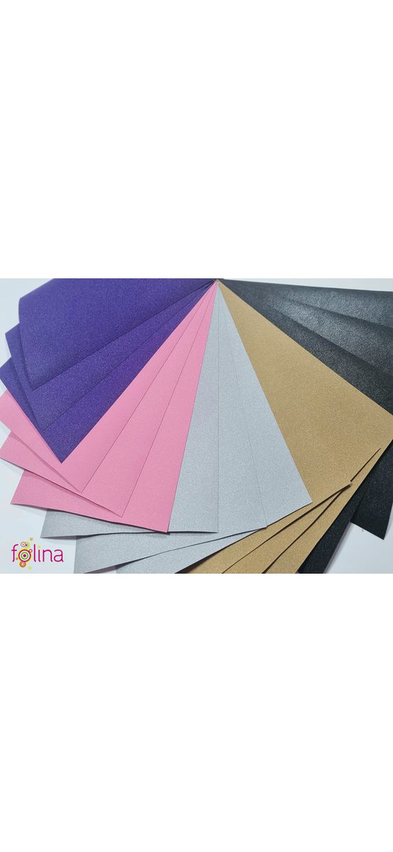 Set 15 coli A4 autocolant glitter, diferite culori