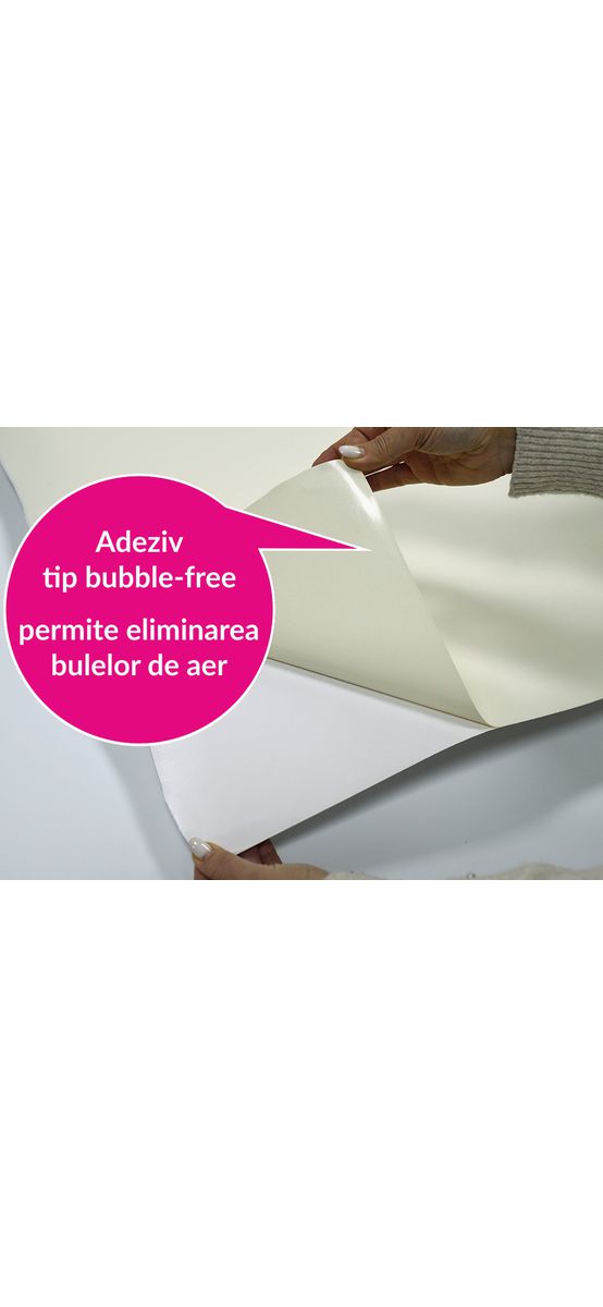 Autocolant mobilă premium, alb vanilie mat soft touch, 122 cm lățime