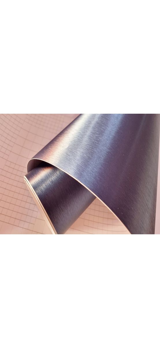 Autocolant albastru închis cu efect metalic mat brushed, pentru cutter plotter, rolă de 30x200 cm