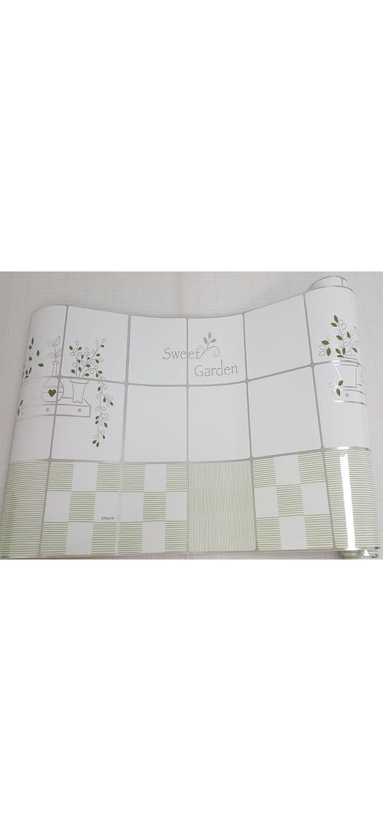 Autocolant perete Sweet Garden, MagicFix, din aluminiu, model floral, rola de 45x390 cm