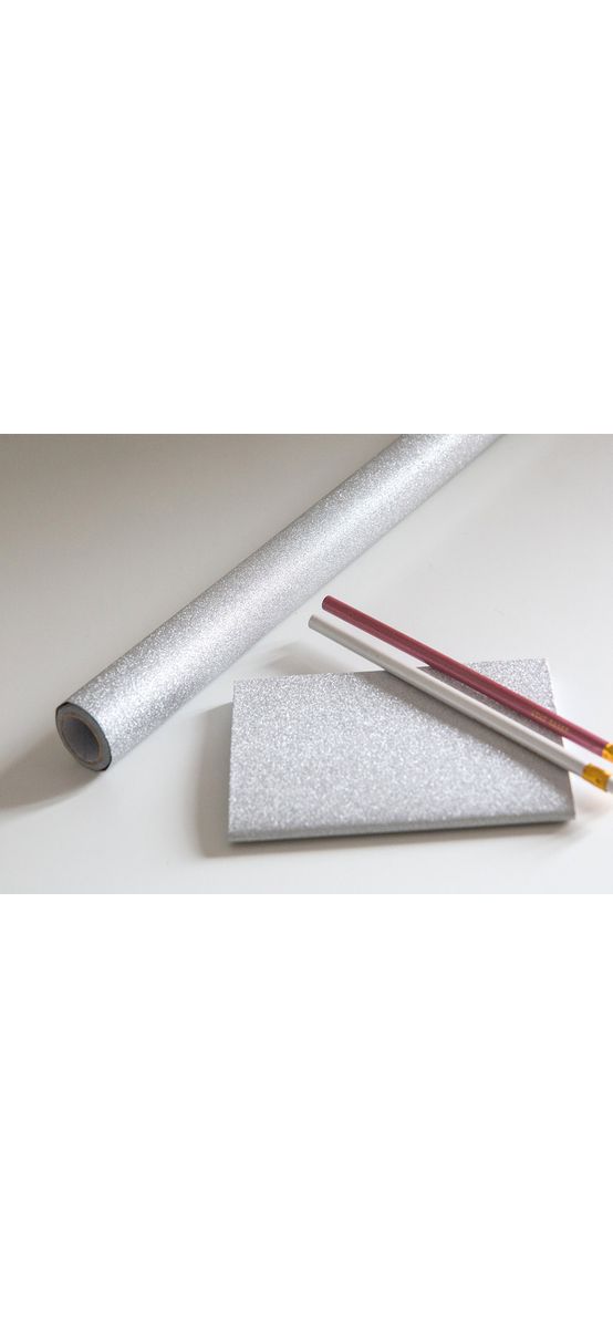 Autocolant argintiu cu sclipici Silver Glitter, d-c-fix, rola de 67x200 cm