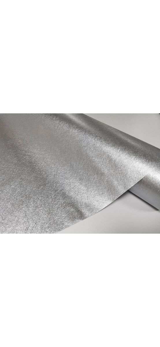 Autocolant decorativ Fibre, Folina, efect metalic, argintiu, lățime 120 cm