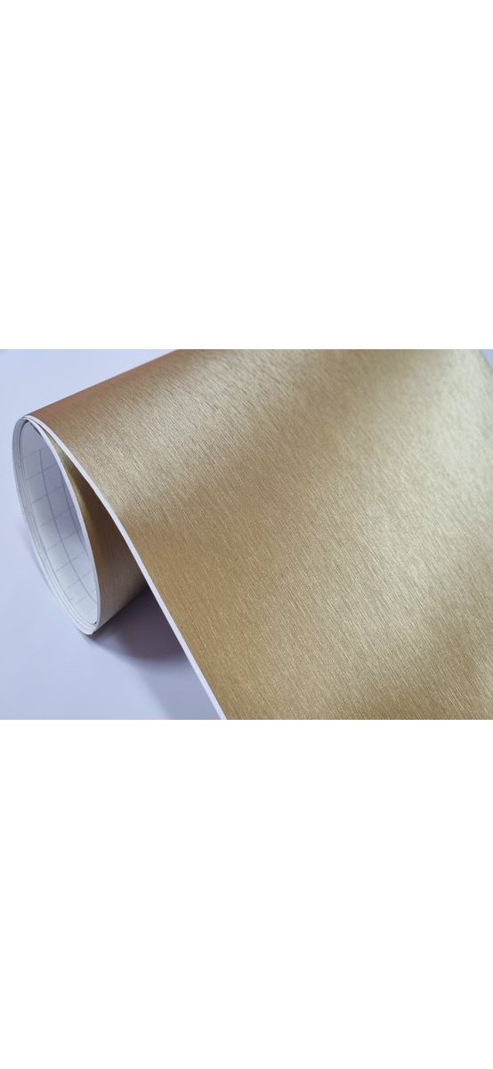 Autocolant auriu cu efect metalic mat brushed, pentru cutter plotter, rolă de 30x200 cm