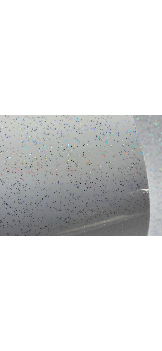 Autocolant alb lucios cu inserții argintii, pentru recondiționare blat - 75x200 cm