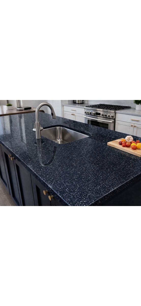 Autocolant mobilă bleumarin lucios, cu inserţii argintii, rolă de 75x300 cm