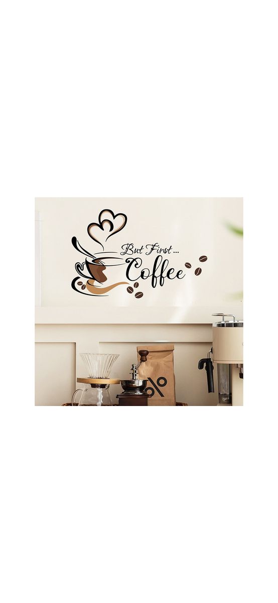 Sticker decorativ cafea – pentru bucătărie, cafenele și magazine de specialitate, 40x30 cm
