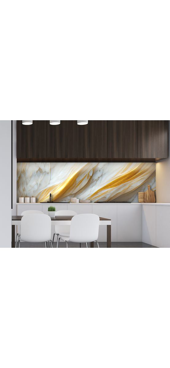 Autocolant perete imitaţie marmură aurie, Folina, rezistent la apă şi căldură, rolă de 67x200 cm