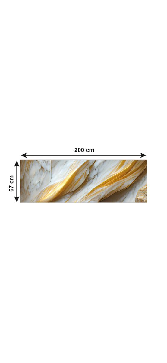 Autocolant perete imitaţie marmură aurie, Folina, rezistent la apă şi căldură, rolă de 67x200 cm
