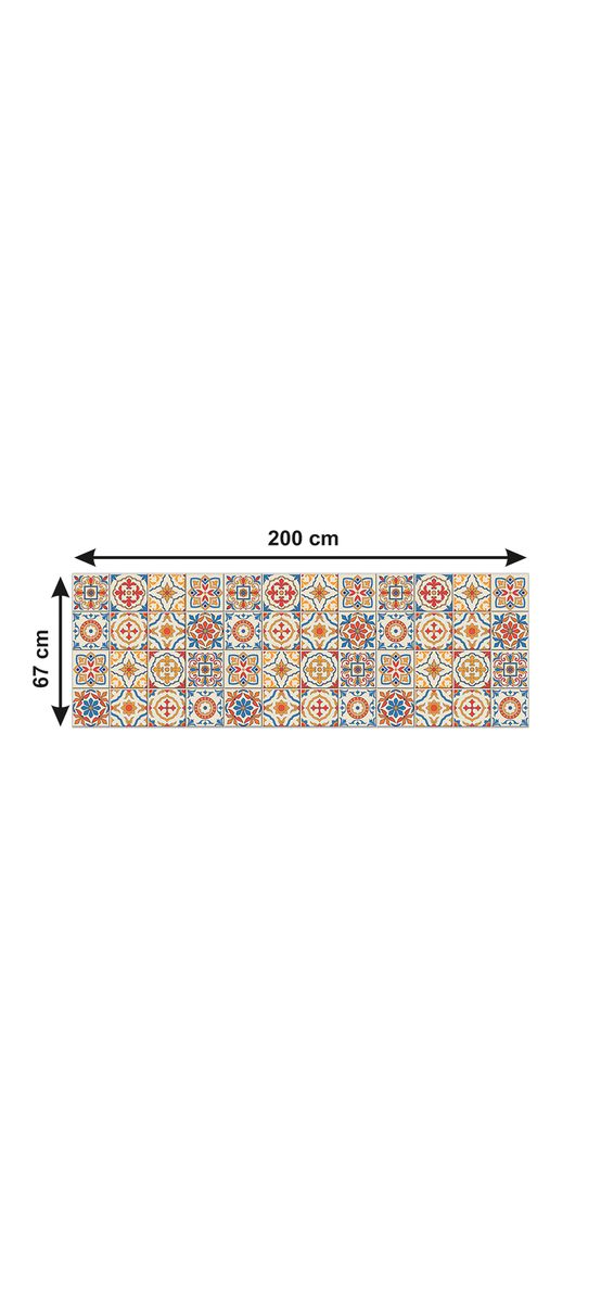 Autocolant perete imitaţie faianţă decorativă colorată, Folina, rezistent la apă şi căldură, rolă de 67x200 cm