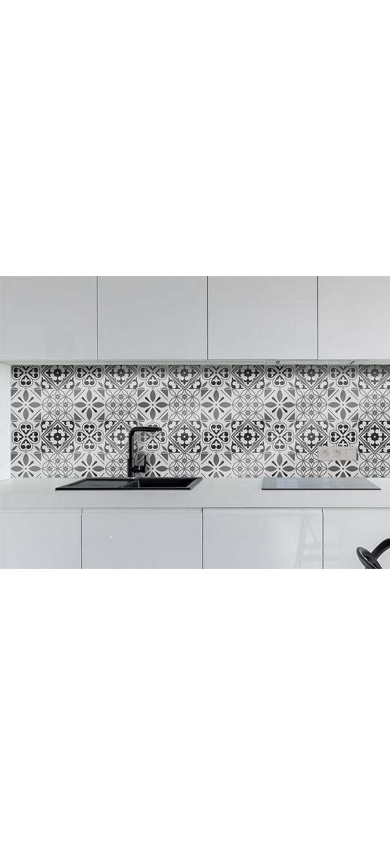 Autocolant perete imitaţie faianţă decorativă gri, Folina, rezistent la apă şi căldură, rolă de 67x200 cm