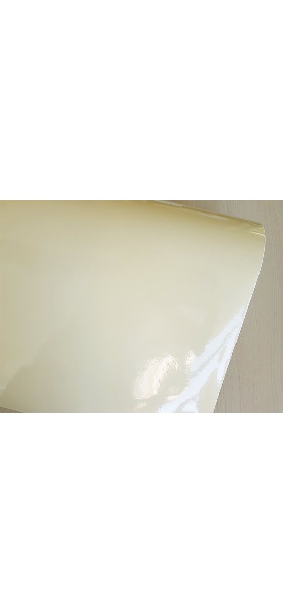 Autocolant bej lucios Hellbeige, Aslan, aspect lucios, rolă de 122x190 cm