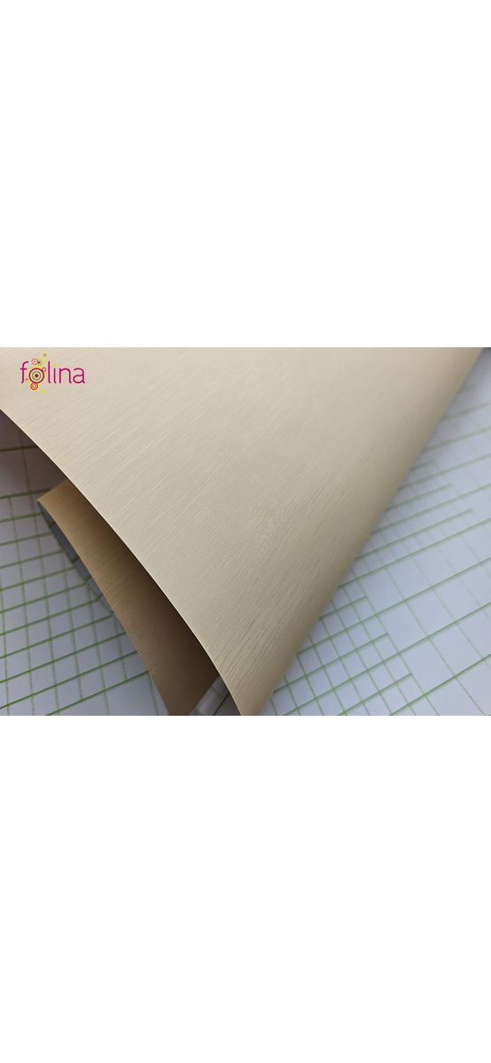 Autocolant crem cu efect metalic brushed, aspect mat, rolă de 100x200 cm