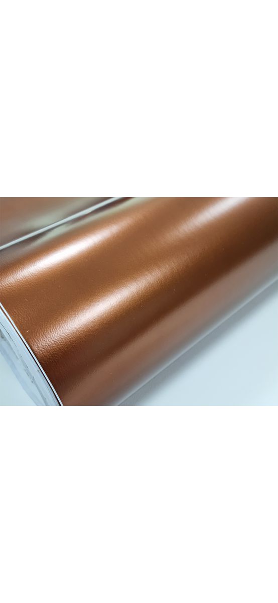 Autocolant cu efect metalic culoarea cuprului, Folina, aspect mat, cu sistem de eliminare a bulelor de aer, 152 cm lăţime