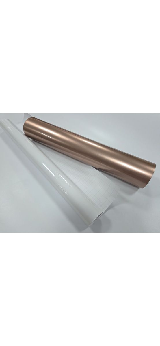 Set autocolant rose gold metalic lucios 30x100 cm + folie transfer 30x100 cm – pentru cutter plotter și stickere elegante