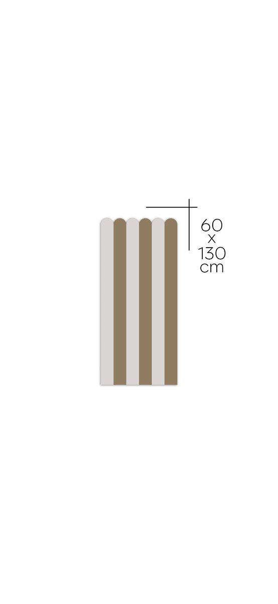 Autocolant de perete în două culori pentru camera copiilor, Folina, model în dungi maro și bej, rolă de 60x130 cm