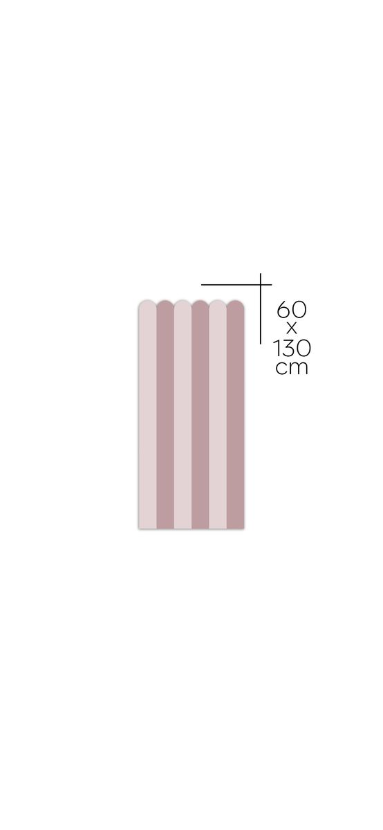 Autocolant de perete în două culori pentru camera copiilor, Folina, model în dungi roz, rolă de 60x130 cm