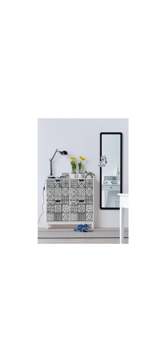 Autocolant decorativ, d-c-fix Visbi, pătrate gri, rolă de 45x150 cm