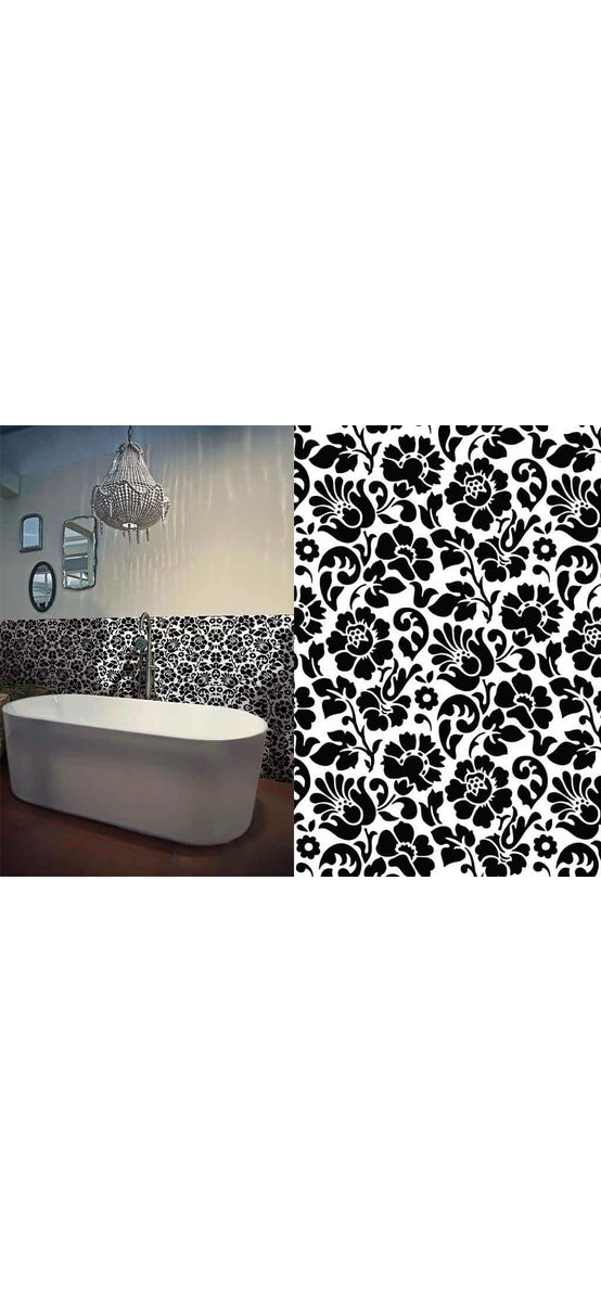 Autocolant decorativ Barock, d-c-fix, model floral, negru, rolă de 45x200 cm