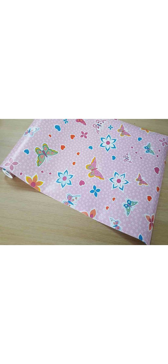 Autocolant decorativ roz cu fluturi Butterfly