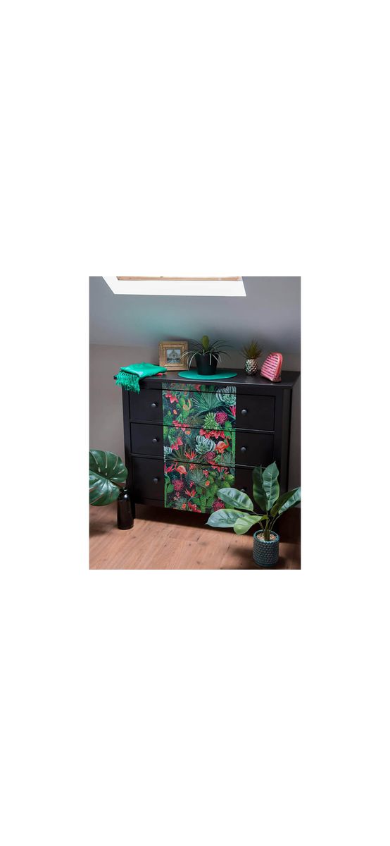 Autocolant mobilă decorativ Cintia, d-c-fix, imprimeu exotic, multicolor, 45 x 150 cm