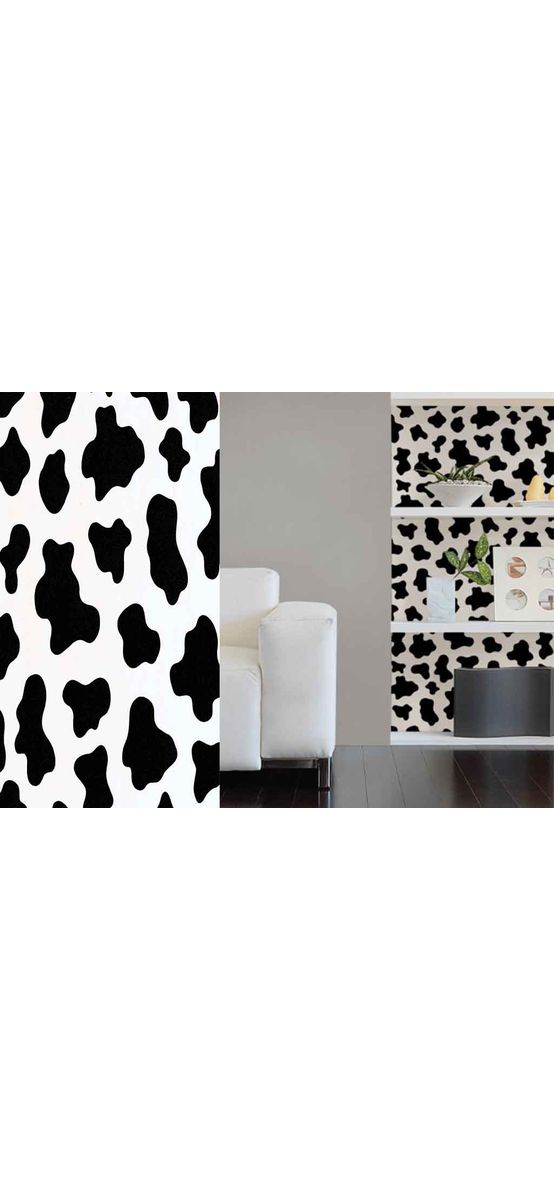 Autocolant decorativ alb negru Muh