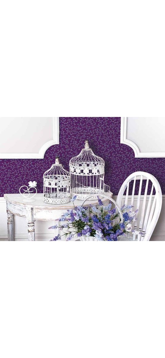 Autocolant decorativ Sonja Purple, d-c-fix, model floral, mov, 45 x 150 cm