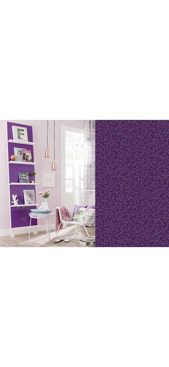Autocolant decorativ Sonja Purple, d-c-fix, model floral, mov, 45 x 150 cm