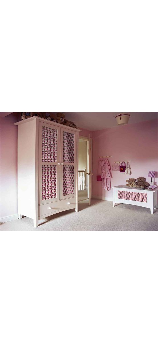 Autocolant mobilă decorativ Bell, d-c-fix, imprimeu cu nasturi roz, rolă de 45cm x 5 metri