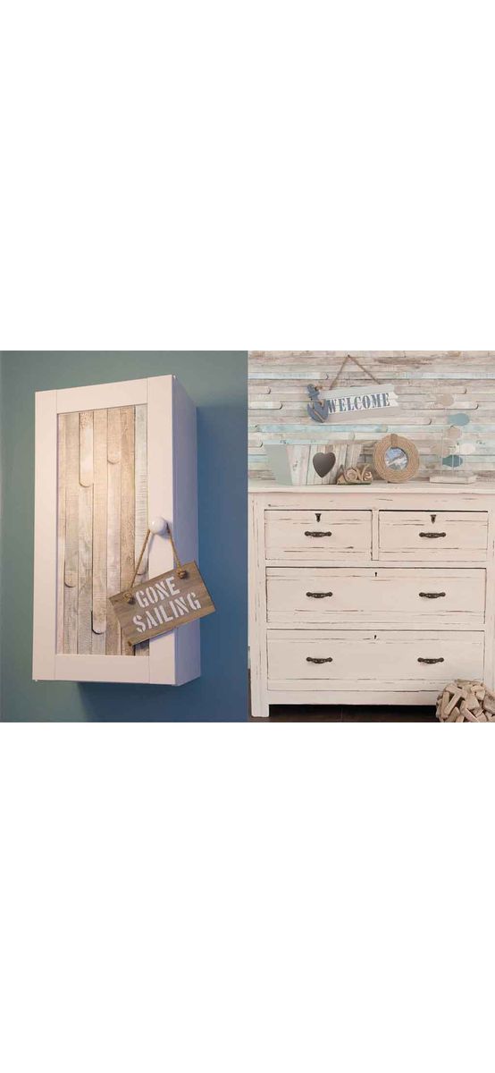 Autocolant mobilă lemn vintage pastel, d-c-fix Rio Ocean, rolă de 45 cm x 5 metri