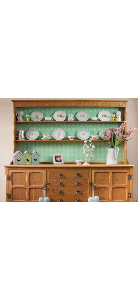 Autocolant decorativ Petersen, d-c-fix, imprimeu buline, verde mint, 45 x 200 cm