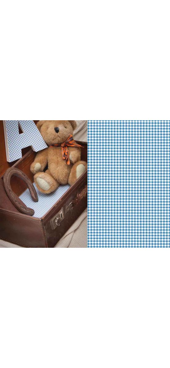 Autocolant decorativ Vichy, d-c-fix, imprimeu pătrățele, albastru, lățime 45 cm