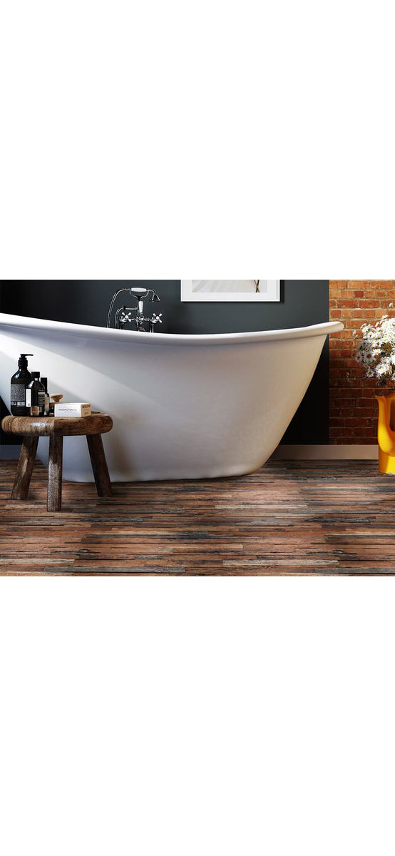 Autocolant gresie şi podele, Folina, lemn maro în stil rustic, 120 cm lăţime