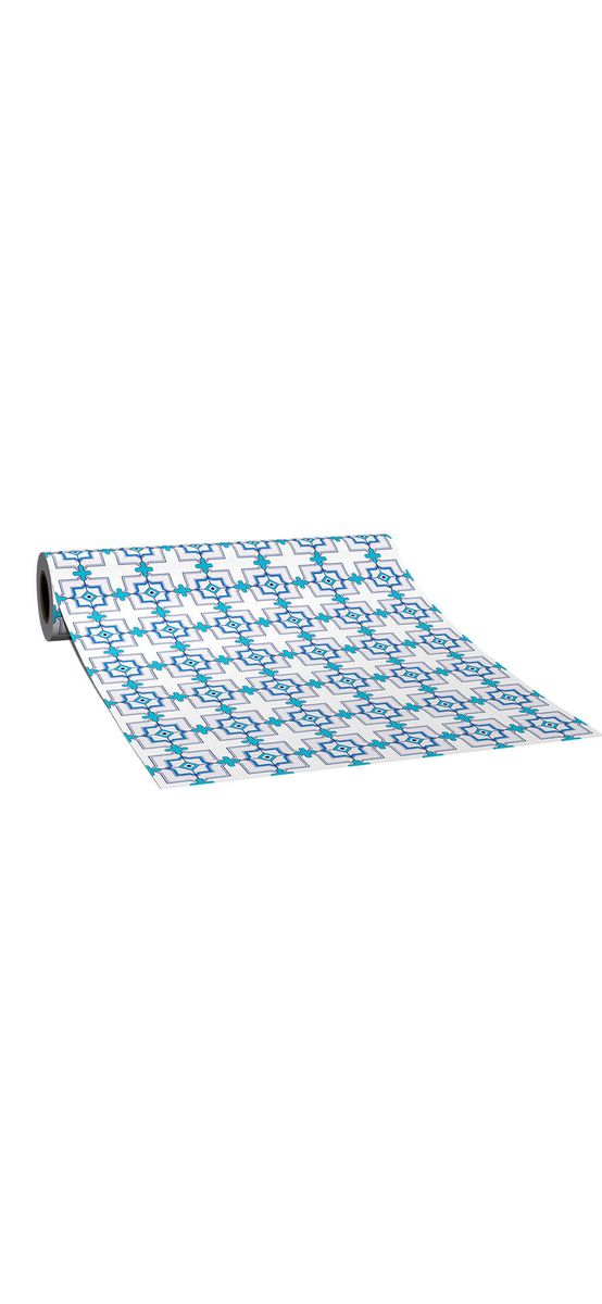 Autocolant perete imitaţie faianţă albastră, Folina Riga, rezistent la apă şi căldură, rolă de 60x200 cm